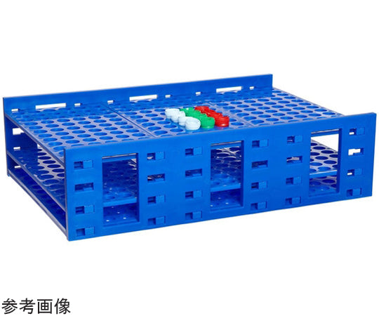 Mega Rack Tube Rack Double for 10-13mm Tubes Blue 120113 1개