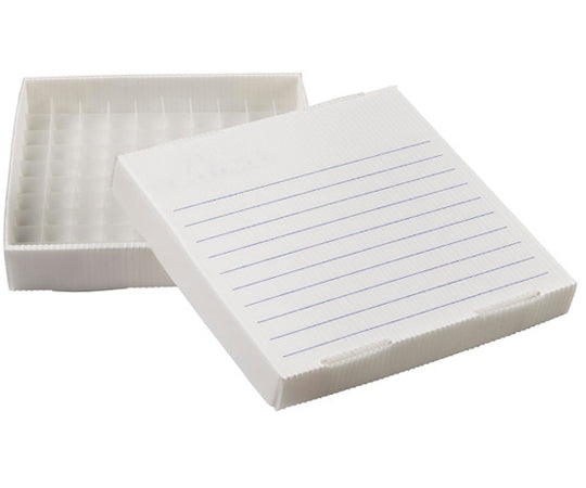 Corrugated Polypropylene Freezer Box 100-Place Squat Vial Natural 1箱（10個入）　120428 1箱(10個入)