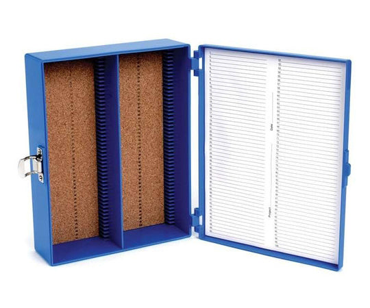 Tall Slide Box 100-Place Cork Blue HS15979A 1개