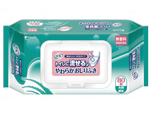 リブドゥTﾄｲﾚに流せるやわらかおしりふきﾌﾀ付 個