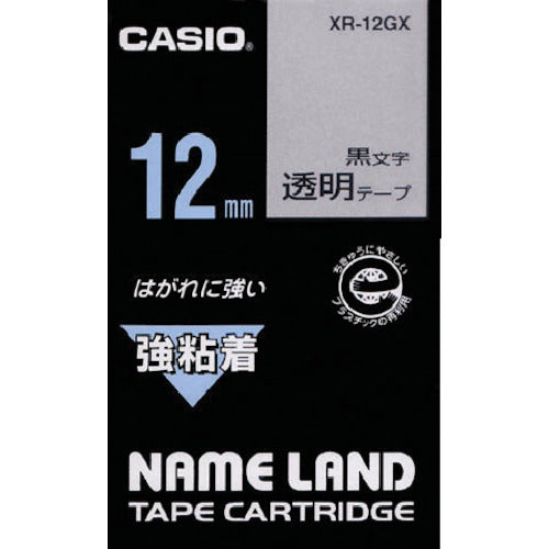 カシオ　ネームランド用強粘着テープ１２ｍｍ　XR-12GX　1 個