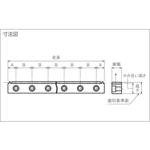 ＫＡＮＡ　ラックギヤＭ３　KF3-1000　1 個