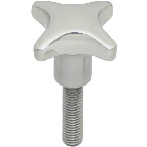 이마오 스테인리스 크로스 노브(수나사) 외경 50mm 나사 직경 M10×1.5 CK50X30-SUS 1개