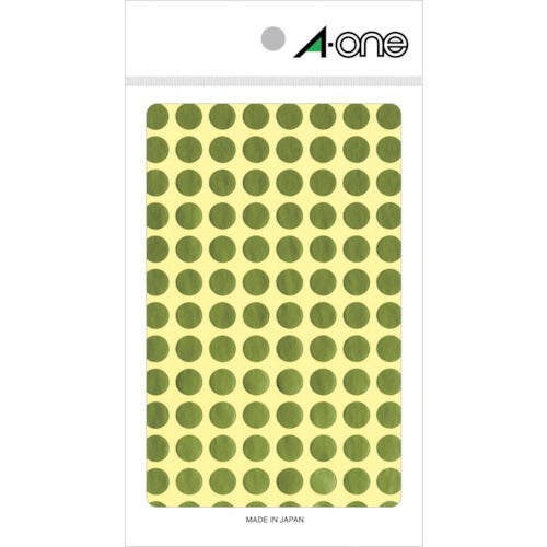 3M 에이원［［TM상］］ 컬러 라벨 원형 9mmΦ 금 (8장입) 07011 1 PK