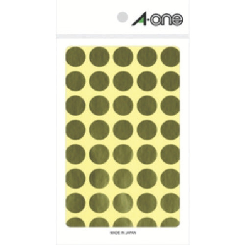 3M 에이원［［TM상］］ 컬러 라벨 원형 15mmΦ 금 (8장입) 07031 1 PK