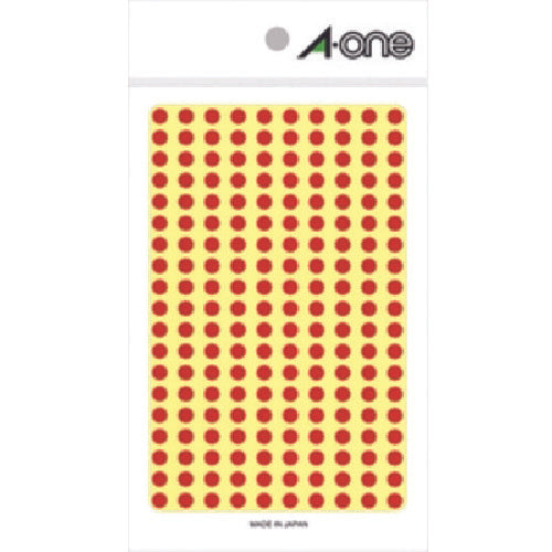 ３Ｍ　エーワン［［ＴＭ上］］　カラーラベル　丸型　５ｍｍΦ　赤　（９枚入）　07061　1 PK