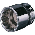 nepros 9.5sq. 소켓(십이각) 대변 치수 13mm 삽입각 9.5mm NB3-13W 1개