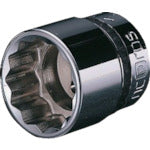 nepros 9.5sq. 소켓(십이각) 대변 치수 14mm 삽입각 9.5mm NB3-14W 1개