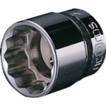 nepros 9.5sq. 소켓(십이각) 대변 치수 15mm 삽입각 9.5mm NB3-15W 1개