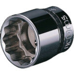 nepros 9.5sq. 소켓(십이각) 대변 치수 16mm 삽입각 9.5mm NB3-16W 1개