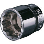 nepros 9.5sq. 소켓(십이각) 대변 치수 24mm 삽입각 9.5mm NB3-24W 1개