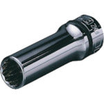 nepros 9.5sq. 딥 소켓(십이각) 대변 치수 19mm 삽입 각 9.5mm 전체 길이 60mm NB3L-19W 1개