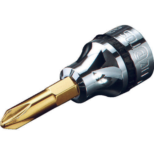 nepros 9.5sq. 크로스 비트 소켓 칼날 No. 2 삽입각 9.5mm 전장 51mm NBT3P-2 1개