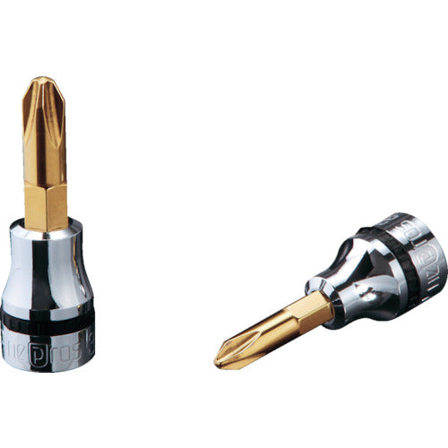 nepros 9.5sq. 크로스 비트 소켓 칼날 No. 3 삽입각 9.5mm 전장 55mm NBT3P-3 1개