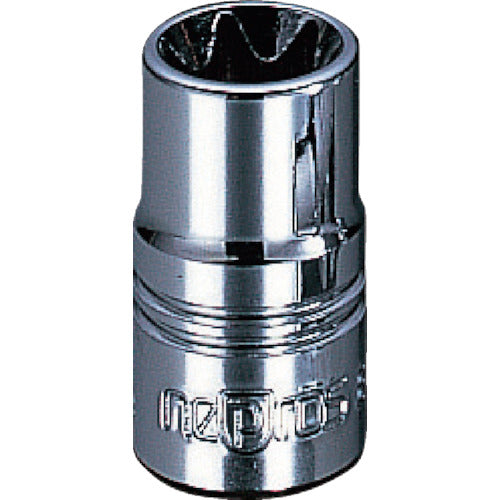 nepros Hex Lobe Socket 6.3 sq. E-Type Torx Wrench E6 NQ4E6 1 pc