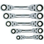 ＫＴＣ　ショートラチェットめがねレンチセット（両頭首振りタイプ）［５本組］　TMR1S05　1 Ｓ