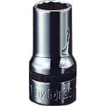 nepros 9.5sq. 세미 딥 소켓(십이각) 대변 치수 8mm 삽입 각 9.5mm 전체 길이 35mm NB3M-08W 1개