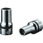 nepros 9.5sq. 세미 딥 소켓(십이각) 대변 치수 16mm 삽입 각 9.5mm 전체 길이 40mm NB3M-16W 1개