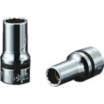 nepros 9.5sq. 세미 딥 소켓(십이각) 대변 치수 17mm 삽입 각 9.5mm 전체 길이 40mm NB3M-17W 1개