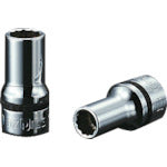 nepros 9.5sq. 세미 딥 소켓(십이각) 대변 치수 19mm 삽입 각 9.5mm 전체 길이 40mm NB3M-19W 1개