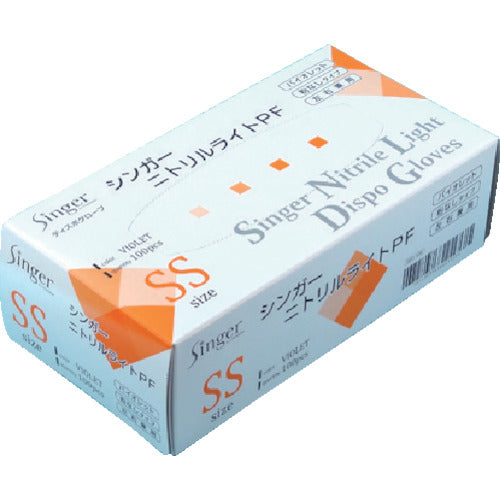 가수 니트릴 라이트 PF 바이올렛 SS (100 매입) NBR0350PF-VBSS 1 상자