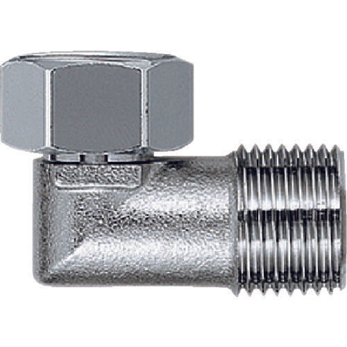 KAKUDAI 수도 배관용 조인트 너트 부착 플렉스용 소곡 엘보 호칭 지름 G1/2 646-111-13 1개