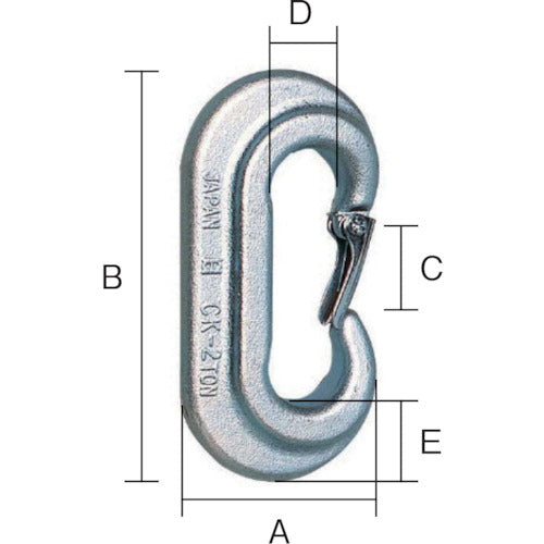 ＯＨ　Ｃカン　安全レバー付　使用荷重２０００Ｋｇ　CK-20S　1 個