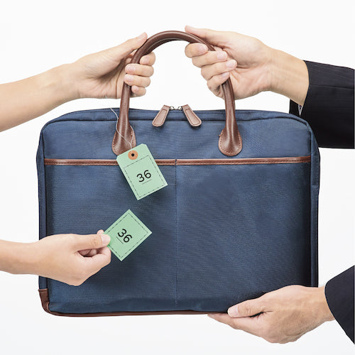 OP sequential numbered shipping tags, blue, red, yellow, green, and white, 100 pieces each, BF-105, 1 box