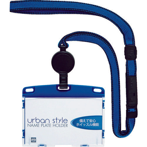 OP Hanging Name Badge Reel Type Urban Style Business Card 1 pc Blue NU-4P-BU 1 pc