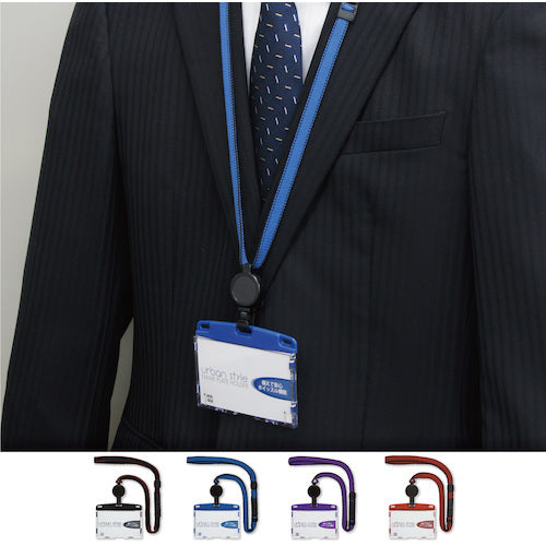 OP Hanging Name Badge Reel Type Urban Style Business Card 1 pc Blue NU-4P-BU 1 pc