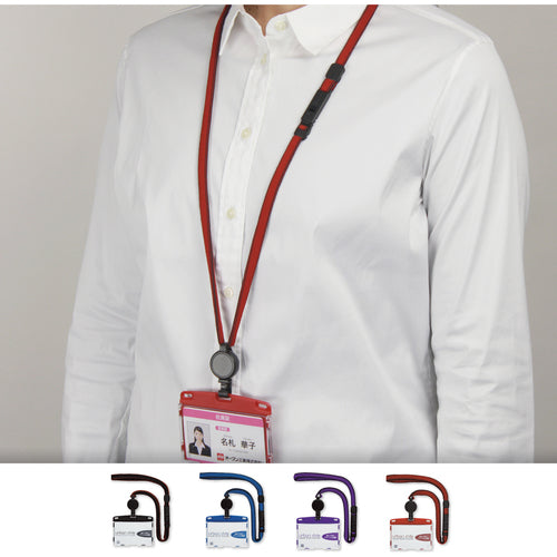 OP Hanging Name Badge Reel Type Urban Style Business Card 1 pc Blue NU-4P-BU 1 pc