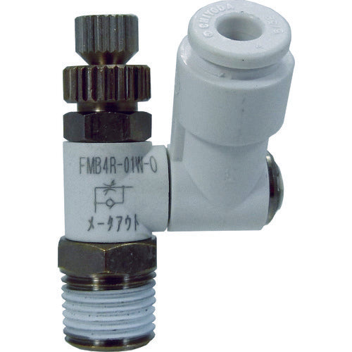 チヨダ　ファイブミニスピードコントローラβ　白　メーターアウト４ｍｍ・Ｒ１／８　FMB4R-01W-O　1 個