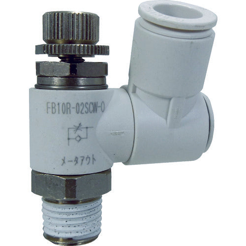 치요다 파이브 스피드 컨트롤러 β 화이트 미터 아웃 10mm·R1/4 FB10R-02SCW-O 1개