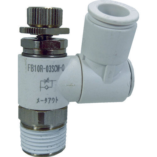 치요다 파이브 스피드 컨트롤러 β 화이트 미터 아웃 10mm·R3/8 FB10R-03SCW-O 1개