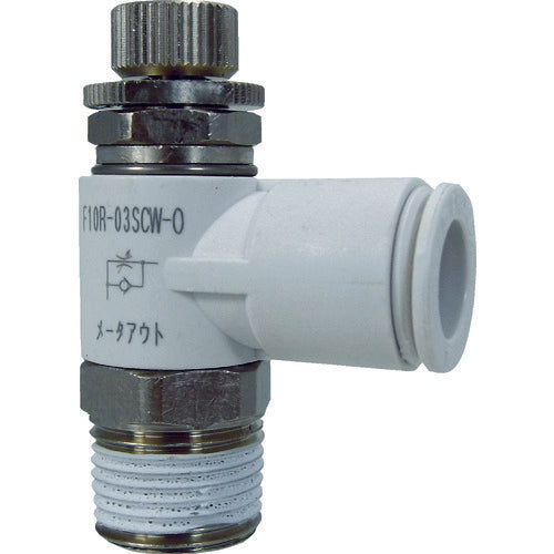 Chiyoda Five Speed ​​Controller Alpha White Meter Out 10mm R3/8 F10R-03SCW-O 1 pc