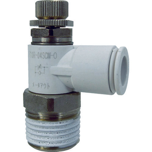 Chiyoda Five Speed ​​Controller α White Meter Out 10mm R1/2 F10R-04SCW-O 1 pc