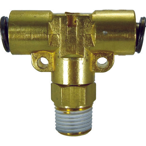 チヨダ　チューブ継手　フジメイルブランチティ（金属）　４ｍｍ・Ｒ１／８　4-01MT　1 個