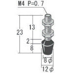 Kakuta Rubber-tipped stainless steel bolt M4X13 RBT-4S-SUS 1 piece