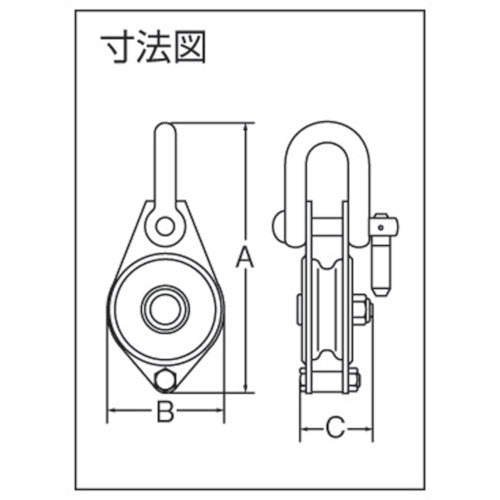 ＨＨＨ　シンプルヤーディング　シャックル式５０ｍｍ　ベアリング入　SY-50　1 個