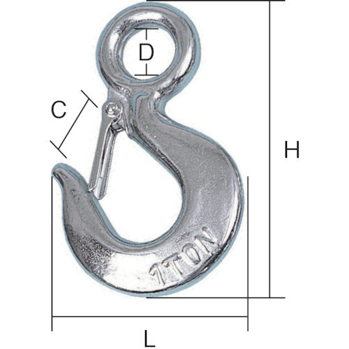 ＨＨＨ　ステンレスアイフックラッチ付　０．５ｔ　ELS05　1 個