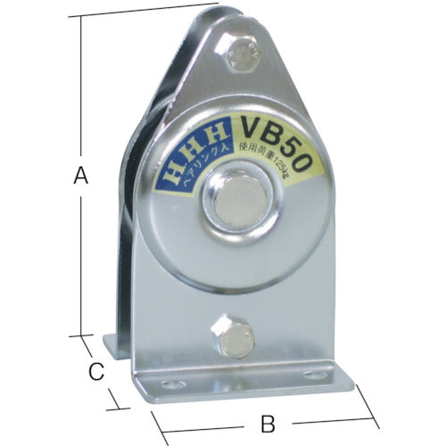 ＨＨＨ　ステンレス固定滑車　たて型　１車　２５ｍｍ　VS25　1 個