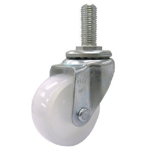 유에이 나사식 식 자재 캐스터 나일론 바퀴 직경 50mm E타입 ET형 나사 치수 M12×35피치 1.75 ET-50N-M12-35 1개