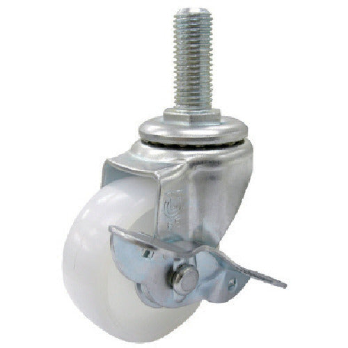 YUEI Screw-in type Swivel Caster Nylon Wheel diameter 75mm With stopper S type ST-S type Screw size M16 x 40 Pitch 2 ST-75NS-M16-40 1 piece