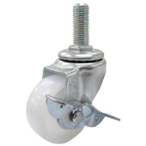 ユーエイ　ねじ込み式　自在　キャスター　ナイロン　車輪径６５ｍｍ　ストッパー付き　Ｓタイプ　ＳＴ−Ｓ型　ネジ寸法Ｍ１６×４０ピッチ２　ST-65NS-M16-40　1 個