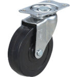 유에이 플레이트식 자재 스테인리스 캐스터 고무 바퀴 직경 50mm E타입 SUS-E형 설치 치수 56×28 SUS-E-50R 1개