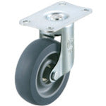 유에이 플레이트식 자재 캐스터 엘라스토머 바퀴 직경 65mm SILENT 타입 EF형 설치 치수 56×28 EF-65ELSB 1개