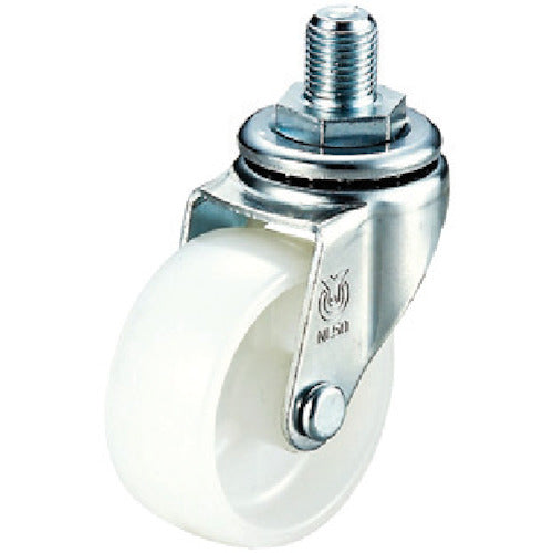 유에이 나사식 식 자재 캐스터 나일론 바퀴 직경 40mm L형 LT형 나사 치수 M12×14피치 1.25 LT-40N-M12-14 1개