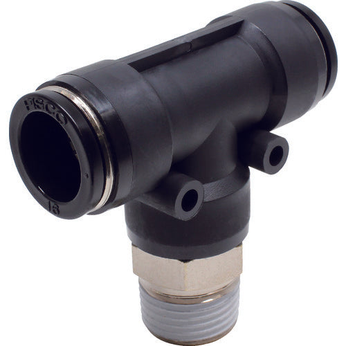 PISCO 튜브 피팅 티 적합 외경 16×16mm 접속 구경 R1/2 PB16-04 1개