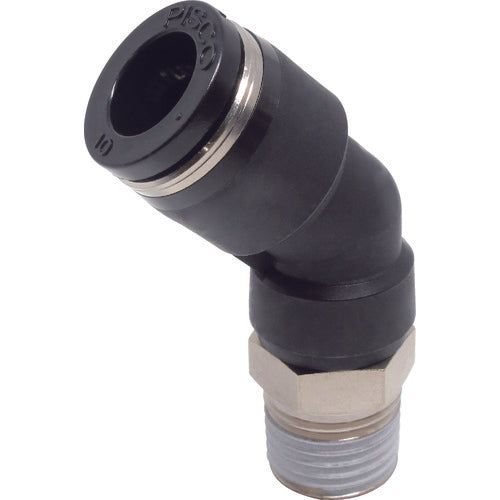 ＰＩＳＣＯ　チューブフィッティング　４５°エルボチューブ１０ネジＲ１／４　PLH10-02　1 個