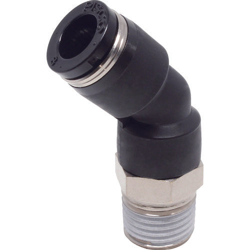 ＰＩＳＣＯ　チューブフィッティング　４５°エルボチューブ８ネジＲ１／４　PLH8-02　1 個